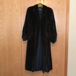 Makos Full Length Custom Fur Coat. Size L